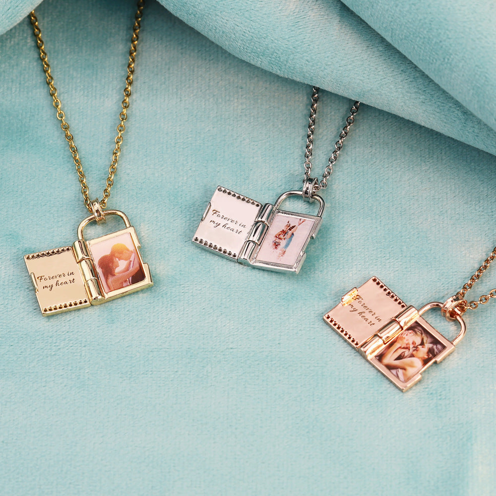 Personalized Photo & Engraved Message Necklace