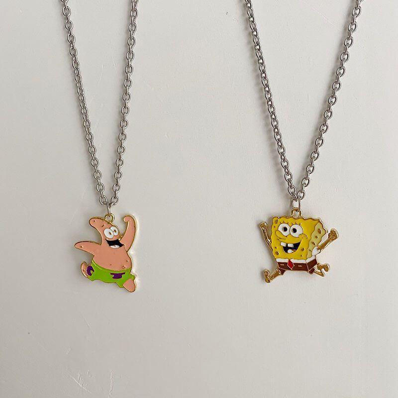 Sponge Couple Titanium Steel Necklace