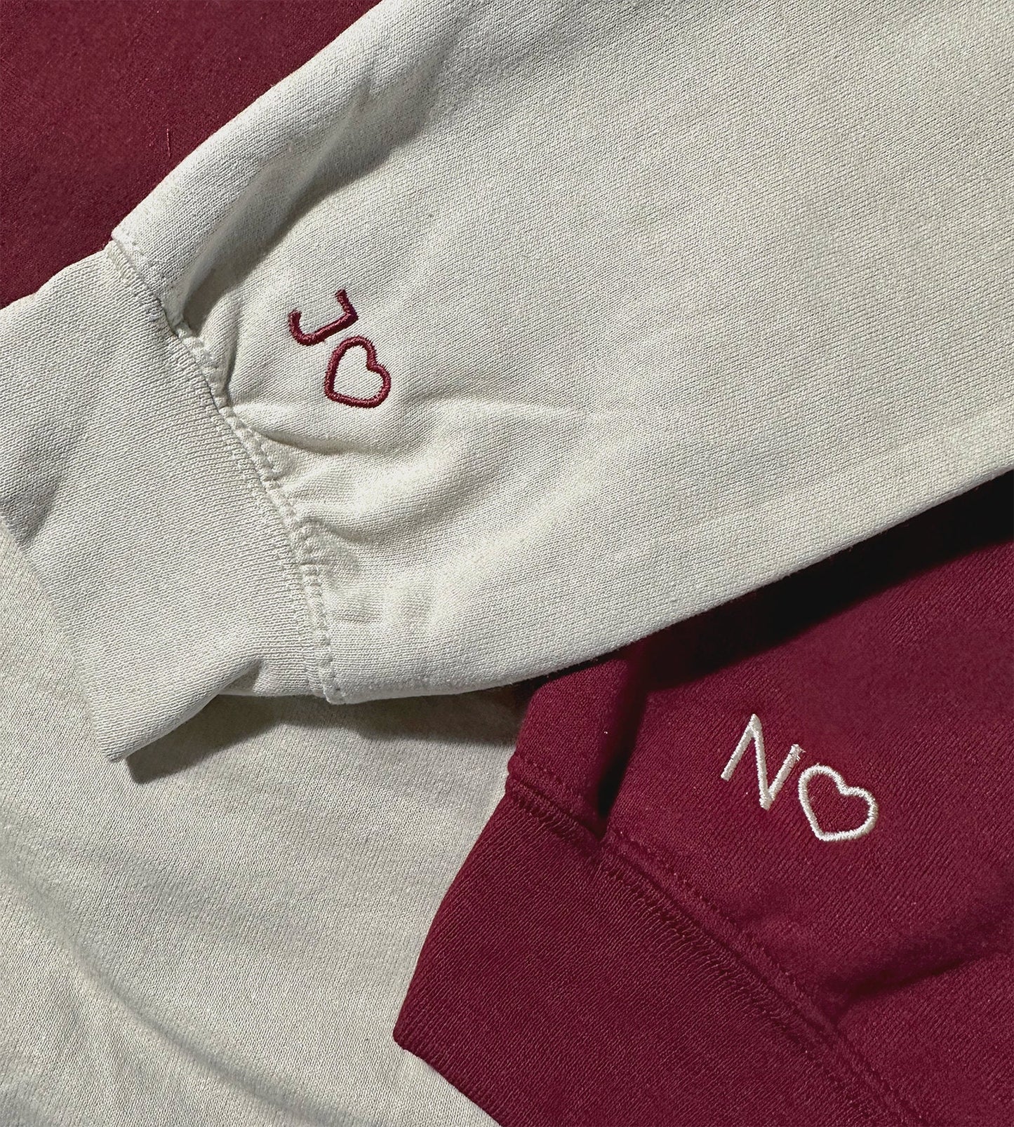 Initial Heart Custom Embroidered Crewneck