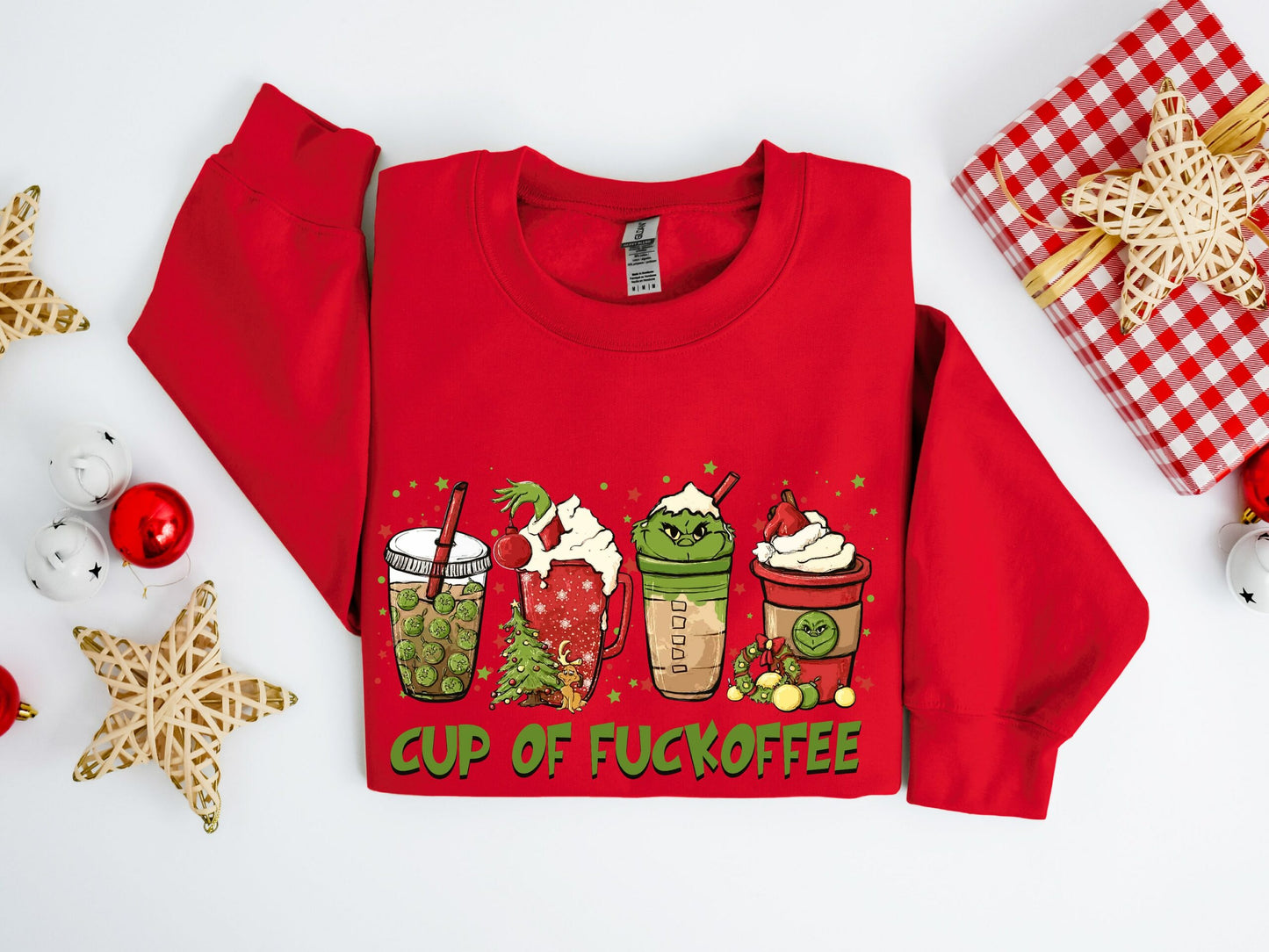 Cup Of Fuckoffee Christmas Latte Drinks Sweatshirt