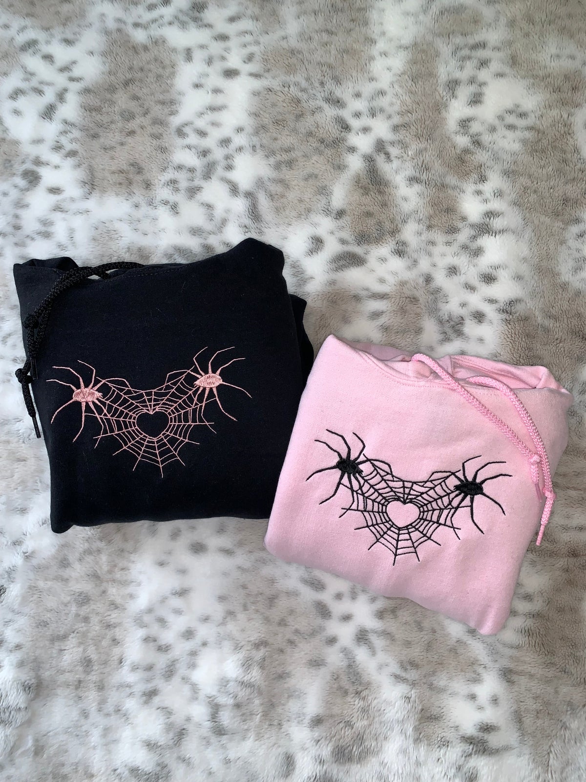 Heart Web Embroidered Sweatshirt/ Hoodie