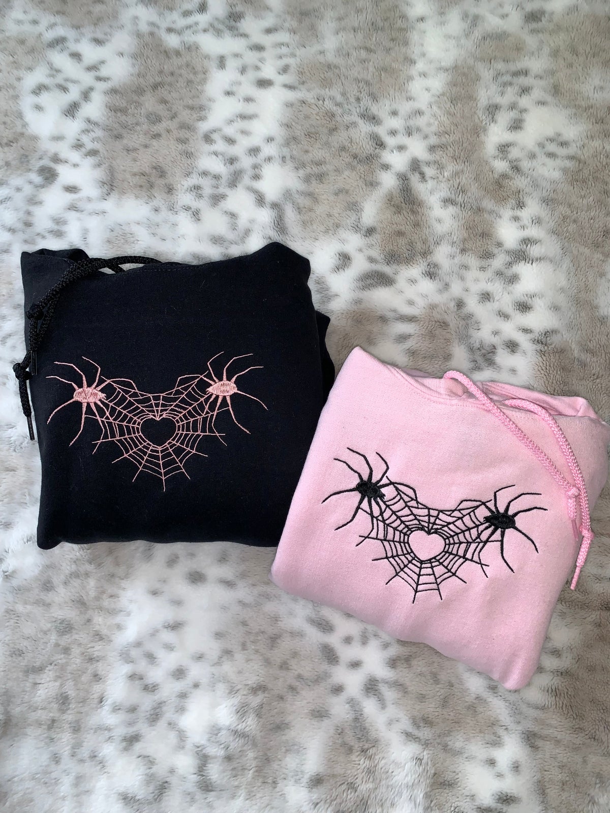 Heart Web Embroidered Sweatshirt/ Hoodie